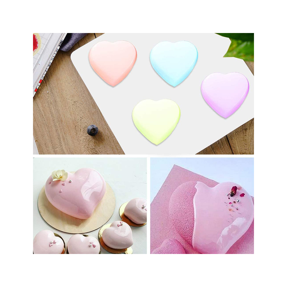 Bakerpan Silicone Heart Mold for Baking, Heart Muffin Tray, Mini Heart Pan