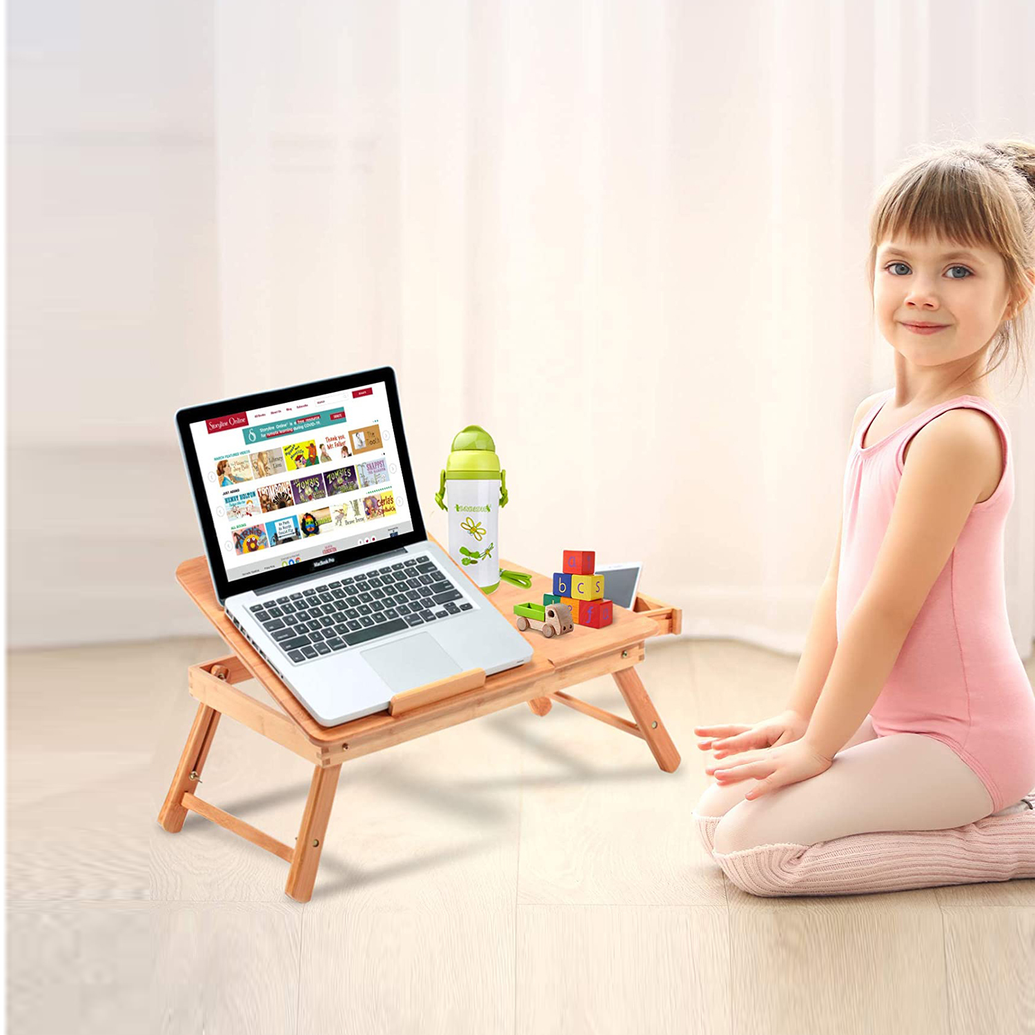Adjustable Bamboo Laptop Study Table Desk Rayane s Beautiful