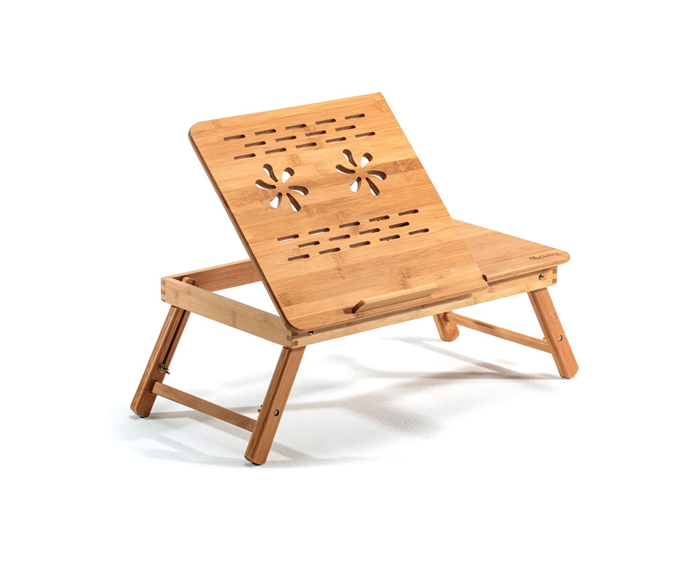 Adjustable Bamboo Laptop Study Table Desk