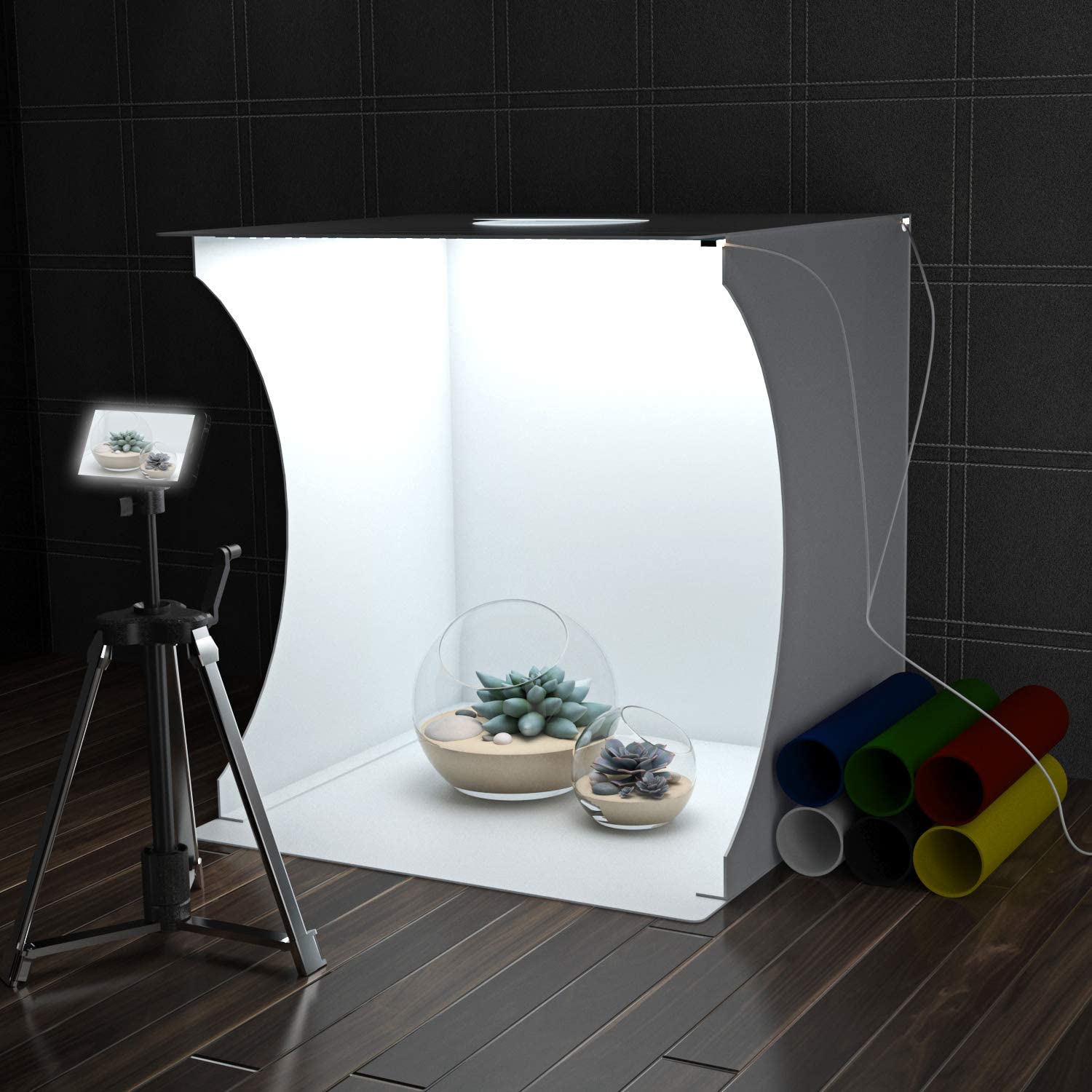 Mini Photo Studio Light Box with 2 Backdrops Rayane s Beautiful