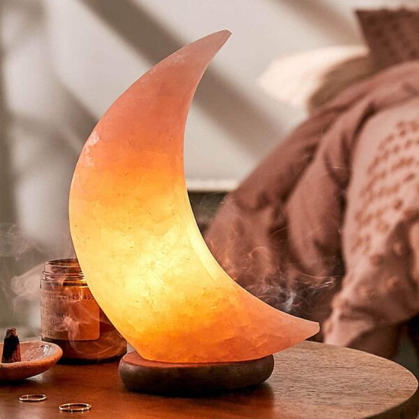 22 CM Crescent Moon Himalayan Salt Lamp