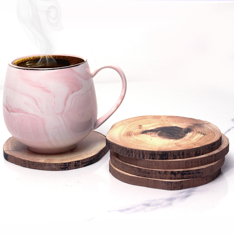 Rustic wood coasters