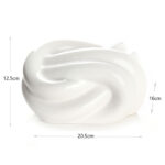 21 CM Ceramic Tissue Box Holder Modern Creative Irregular Shaped Tissue Box for Living Room Bedroom and Table Decoration 1 Piece White - Image 3