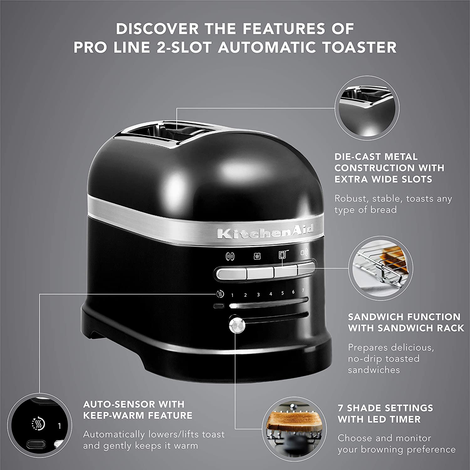 Kitchenaid artisan outlet toaster black