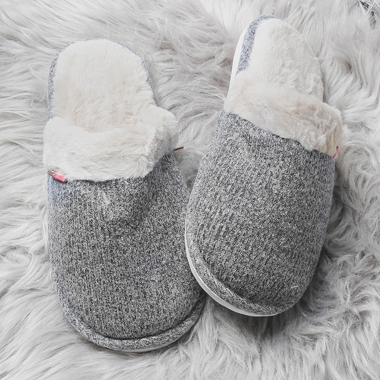Men s Comfy Soft Faux Fur Lined Mule Slippers for Indoor Home