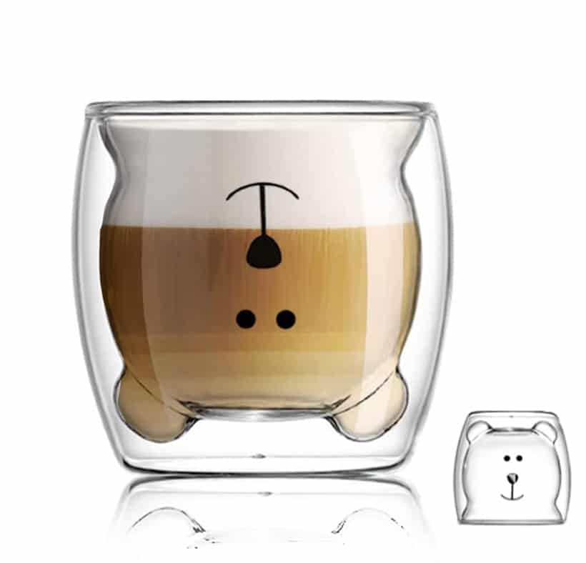 Cute Bear Double Glass Coffee Mugs – CHNGLSS