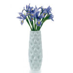 26 CM Plastic Flower Vase Unbreakable Decorative Floral Vase Minimalism Style Vases for Home Decor Tabletop Centerpiece and Shelves 1 Piece Turquoise