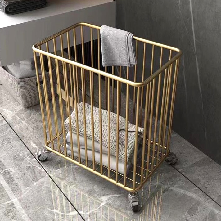Gold laundry basket deals