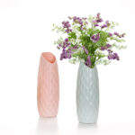 21 CM Plastic Flower Vase Unbreakable Decorative Floral Vase Minimalism Style Vases for Home Decor Tabletop Centerpiece and Shelves 1 Piece