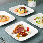 21 CM Square Lightweight Porcelain Side Plate for Appetizers Entrees and Desserts 1 Piece White - Image 2