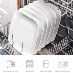 20 CM Square Lightweight Porcelain Side Plate for Appetizers Entrees and Desserts 1 Piece White - Image 3