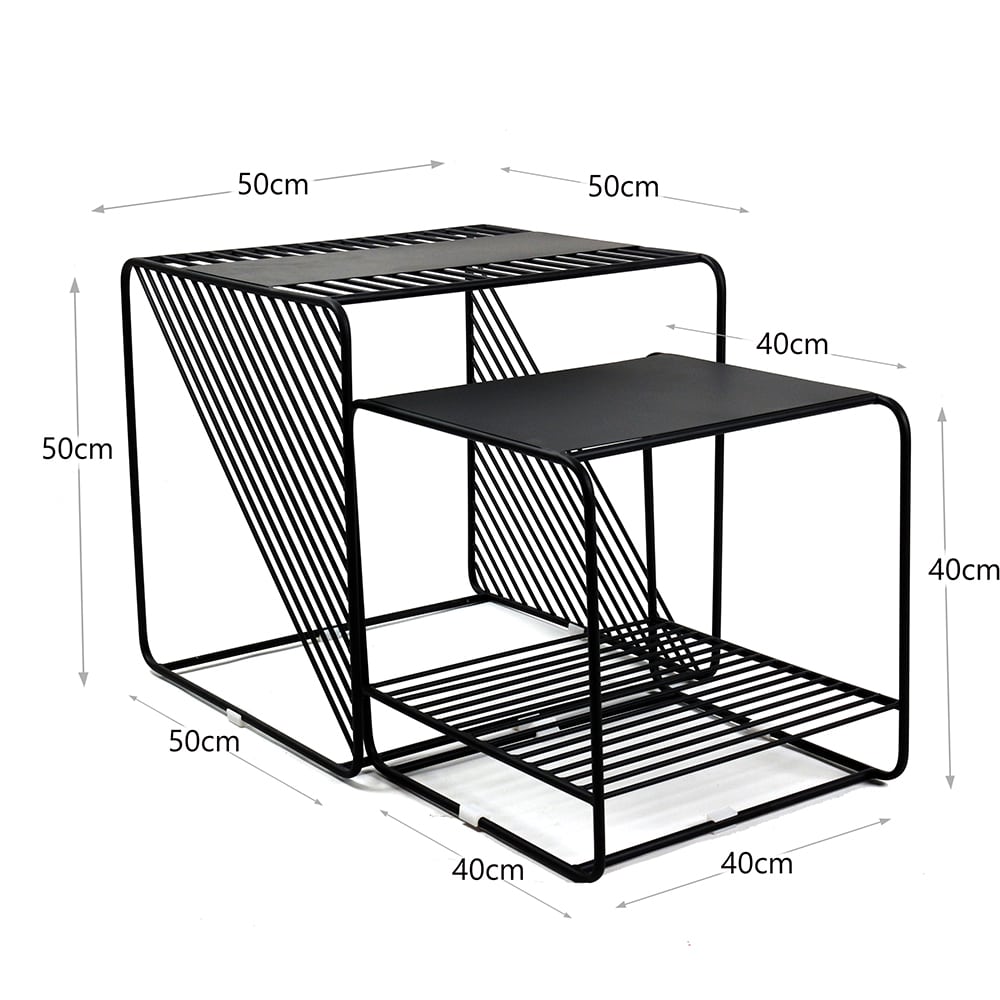 Modern Minimalist Wrought Iron Coffee Corner Tables for Sofa Living