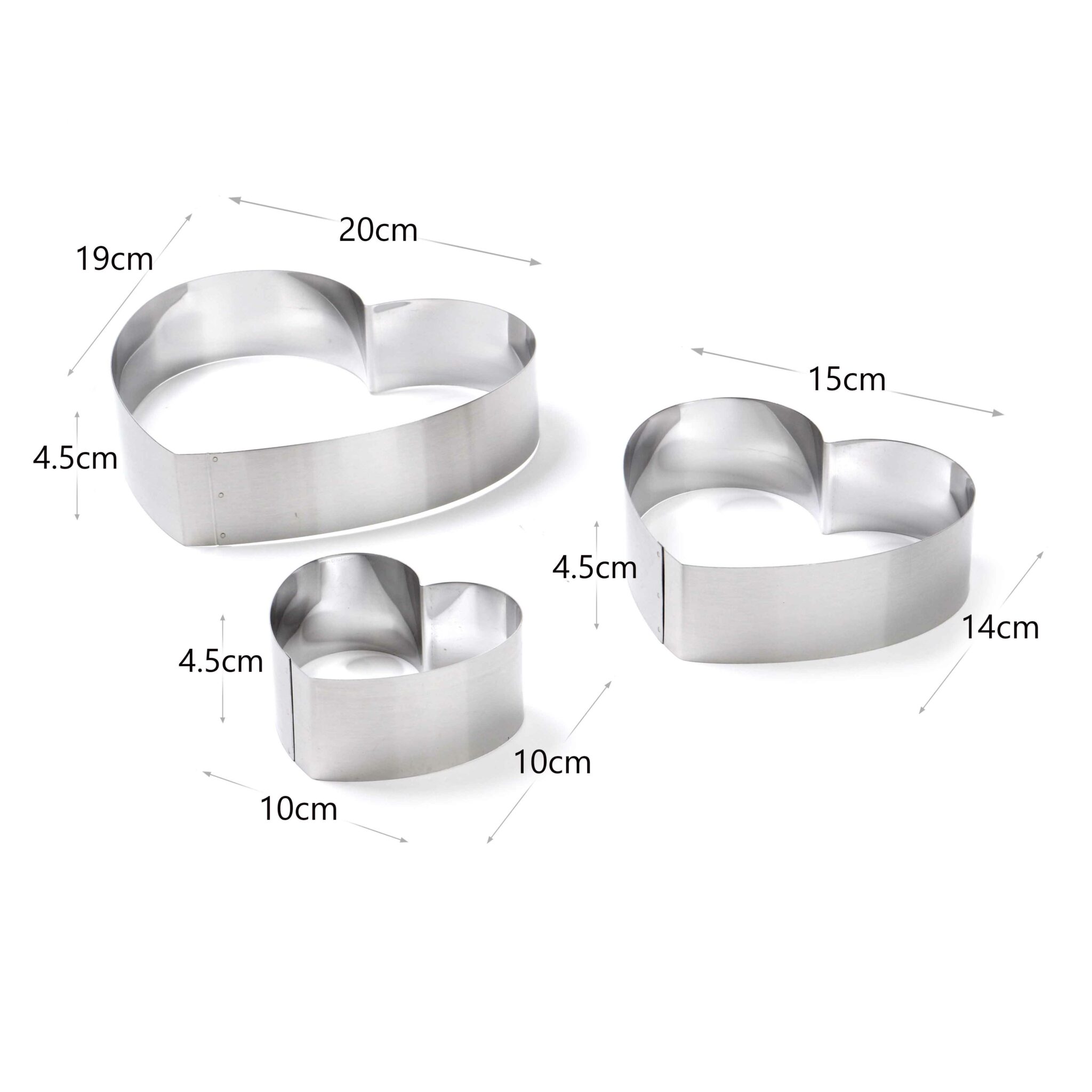 3 Pieces Stainless Steel Heart Shaped Cake Mold Ring Set for Kitchen Baking Tools Rayane s Beautiful Homes Beirut Lebanon