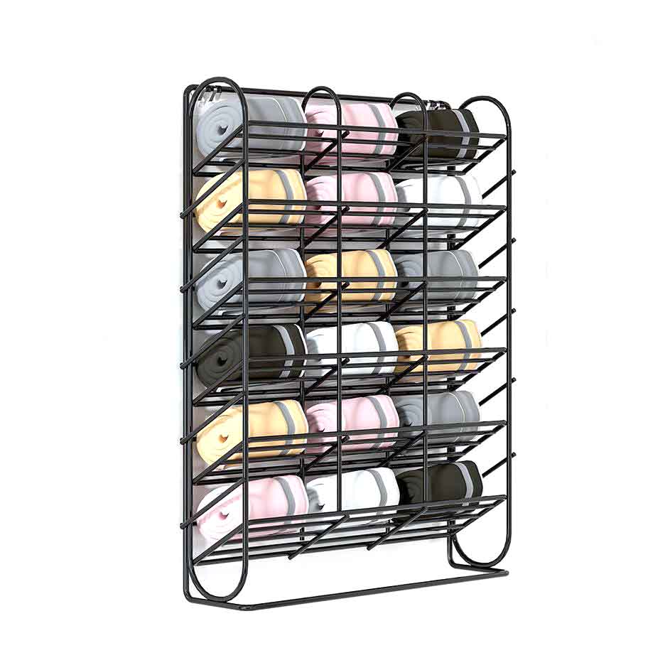 30 CM 6-Tier Wall Mounted Metal Organization Rack with Adhesive Hooks for  Socks, Lingerie, Underwear