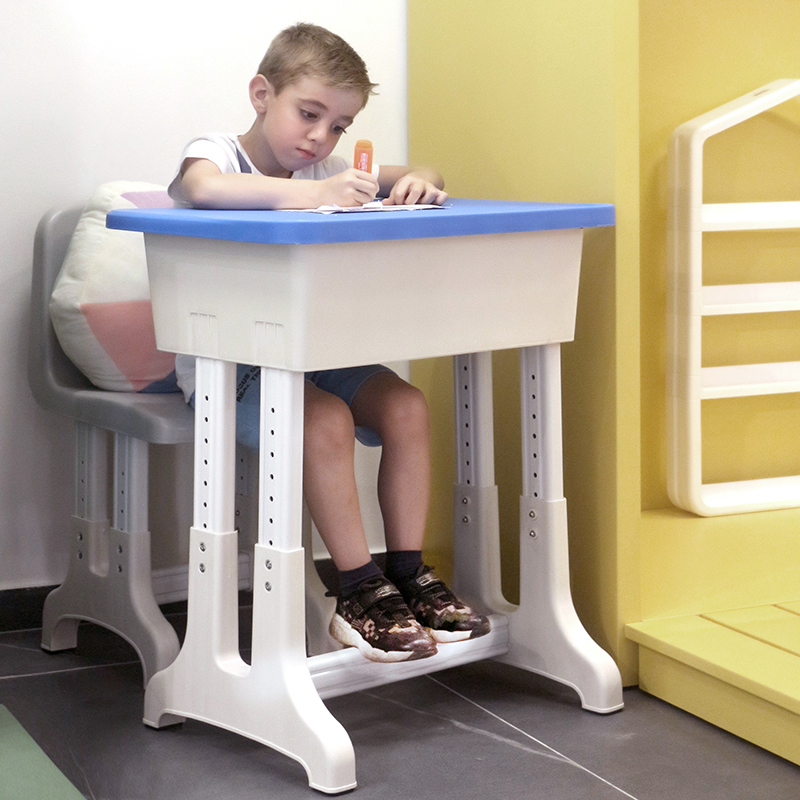 Adjustable Kid s Study Table with Storage Drawer and Chair Set 3