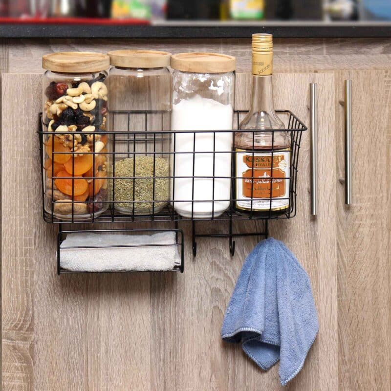 37.5 CM Hanging Storage Basket with Hooks for Kitchen, Pantry Rayane