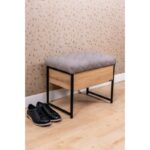 Mudesa Metal Wooden Box Puff Bench Seat Shoe Rack Shoe Paint Brush Box Cabinet, STIPA