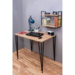 Mudesa Study Desk Mini Office Desk Decorative Desk with Metal Legs Study Desk Young Room Desk, White