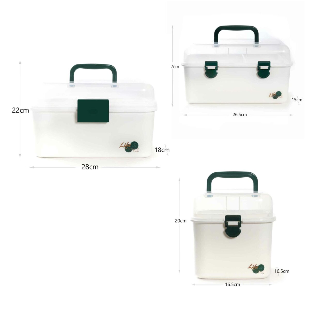 Multipurpose Storage Organizer Box with Removable Tray for Cosmetic