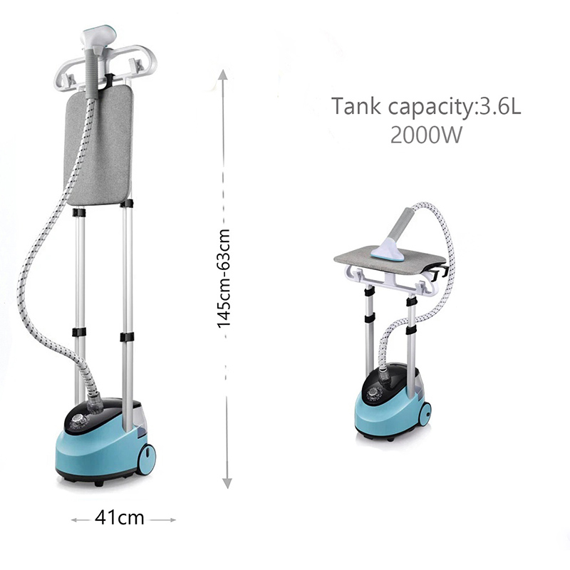 3.6 L Professional Vertical Adjustable Garment Steamer with Wheels