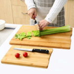 Bamboo Wooden Chopping Board with Hanging Hole Double Sided Serving Tray Cutting Board Table for Meat Vegetables Fruits and Cheese 1 Piece