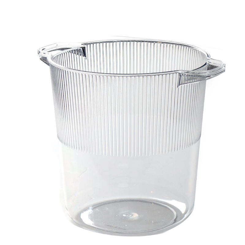 Clear Acrylic Ice Bucket with Handles, Beverage Chiller for Parties