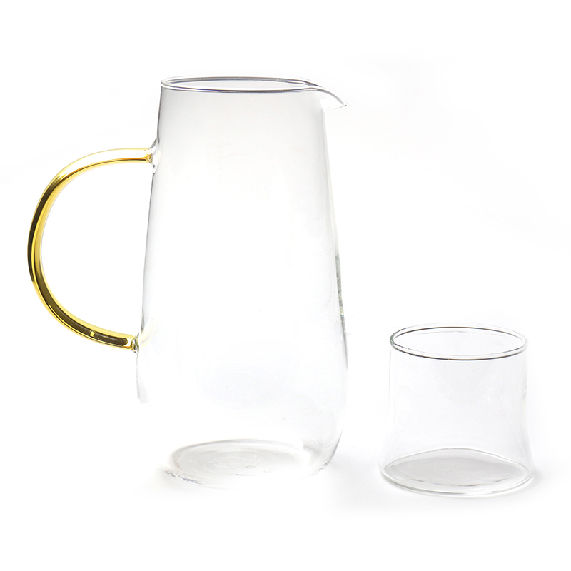 1300 ML 2Piece HeatResistant Borosilicate Glass Pitcher with Glass