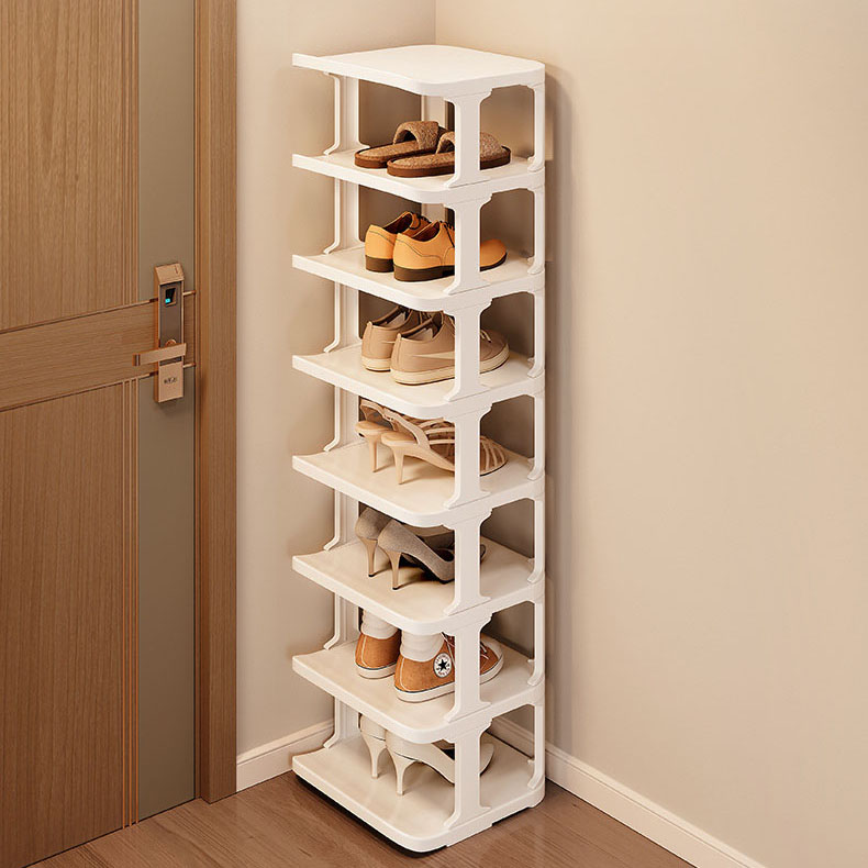 LANTEFUL 8 Tiers Tall Shoe Rack, Narrow Vertical Shoe Rack for Entryway  Closet