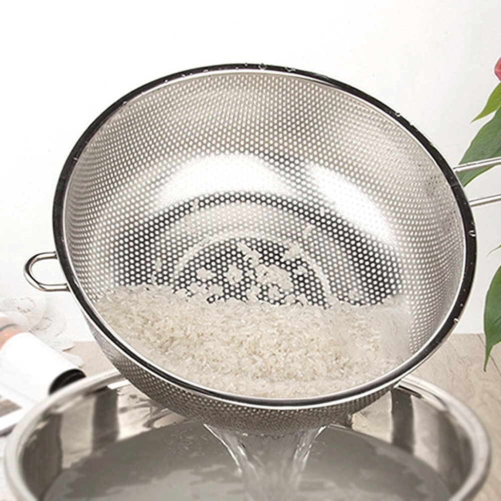 Stainless Steel Strainer Basket with Long Handle, Perfect for Straining