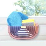 Dish Sponge Holder Basket with Adhesive Hooks