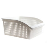 29 CM Multipurpose Organizer Storage Basket Organizing Baskets for Kitchen Pantry Refrigerator and Bathroom 1 Piece White - Image 2