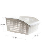 29 CM Multipurpose Organizer Storage Basket Organizing Baskets for Kitchen Pantry Refrigerator and Bathroom 1 Piece White - Image 3