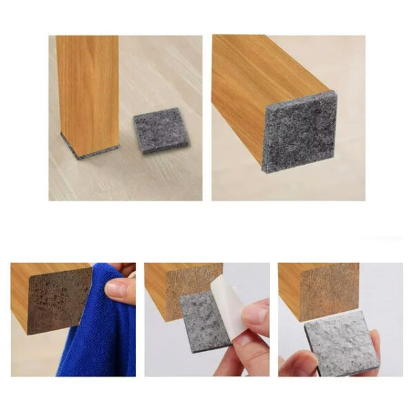 9 Piece Self Adhesive Furniture Protector Felt Pads for Protecting Floor wood Table Chair Legs