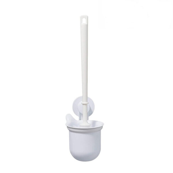 40 CM, 2-Pieces Wall Mounted Toilet Brush and Holder with Strong Suction Cup for Bathroom
