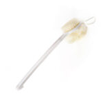 2 in 1 Double Sided Shower Bath Brush with Shower Loofah Cleansing and Exfoliating White