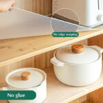 45 CM X 300 CM Non Slip Waterproof Mat Transparent Shelf and Drawer Liner Washable Liners for Kitchen Cabinets Shelves Drawers Pantry and Cupboard - Image 2