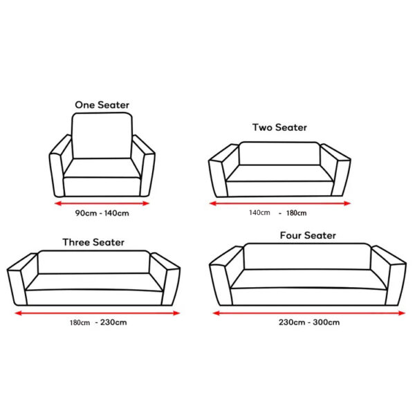 3 Seater Decorative Stretch Sofa Slipcover with Elastic Bottom Rayane