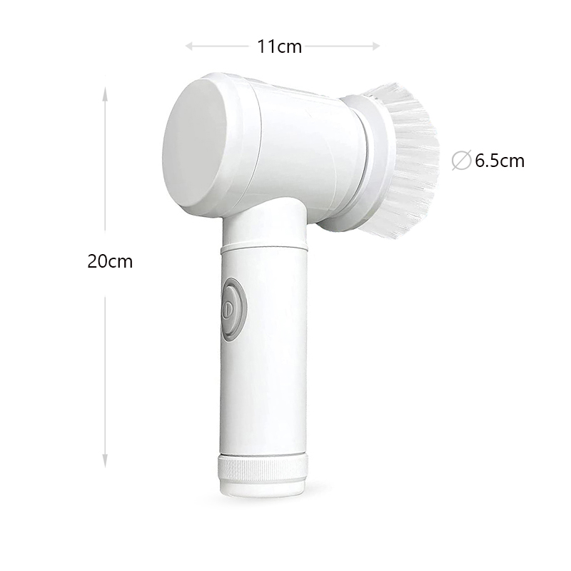 5 in 1 Electric Rotating Cleaning Brush with 3 Changeable Brush Heads