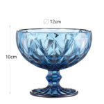300 ML Set of 6 Glass Meghli and Ice Cream Bowls Dessert Bowls for Home Restaurants and Parties Blue - Image 3