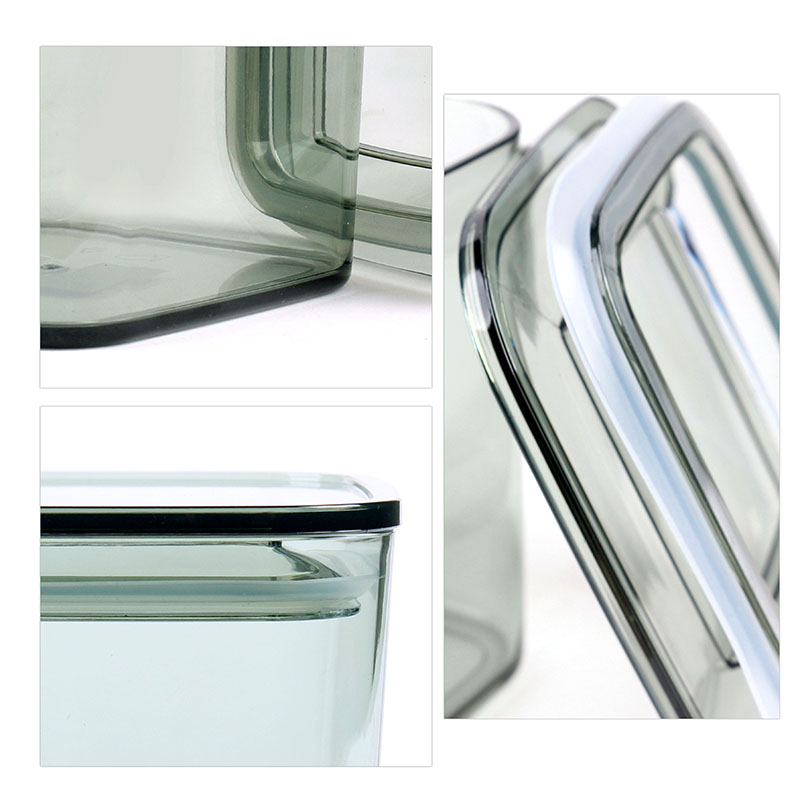 10 CM, Square Acrylic Food Storage Container with Lid, Pantry