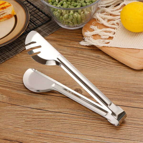 Stainless Steel Kitchen Tongs for Cooking, Serving Food, Salad, Pasta, Grilling, BBQ and Meat