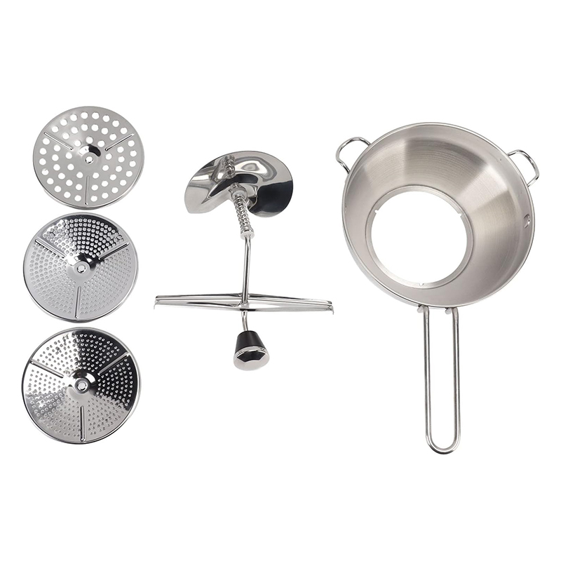  IBILI Food Mill Set Luxe with 3 Discs 20 cm, Stainless Steel,  Silver/Red : Home & Kitchen