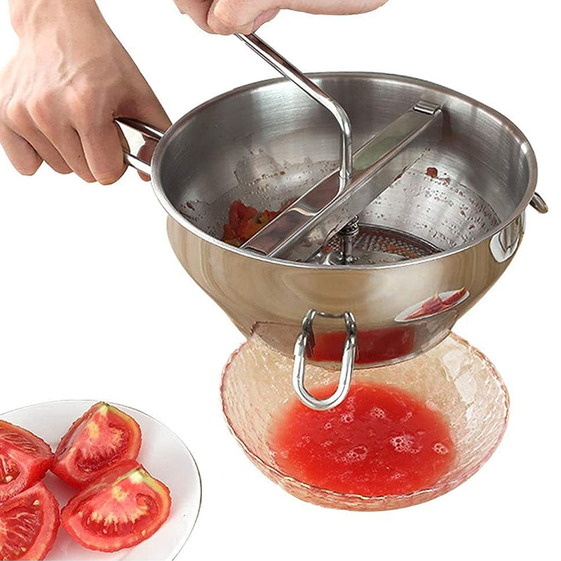  Food Mill Stainless Steel, Food Mill With 3 Discs, Handle Baby  Food Grinder Hand Crank, The Perfect Rotary Food Mill for Tomato Sauce,  Potatoes, Baby Food or Canned Goods : Home