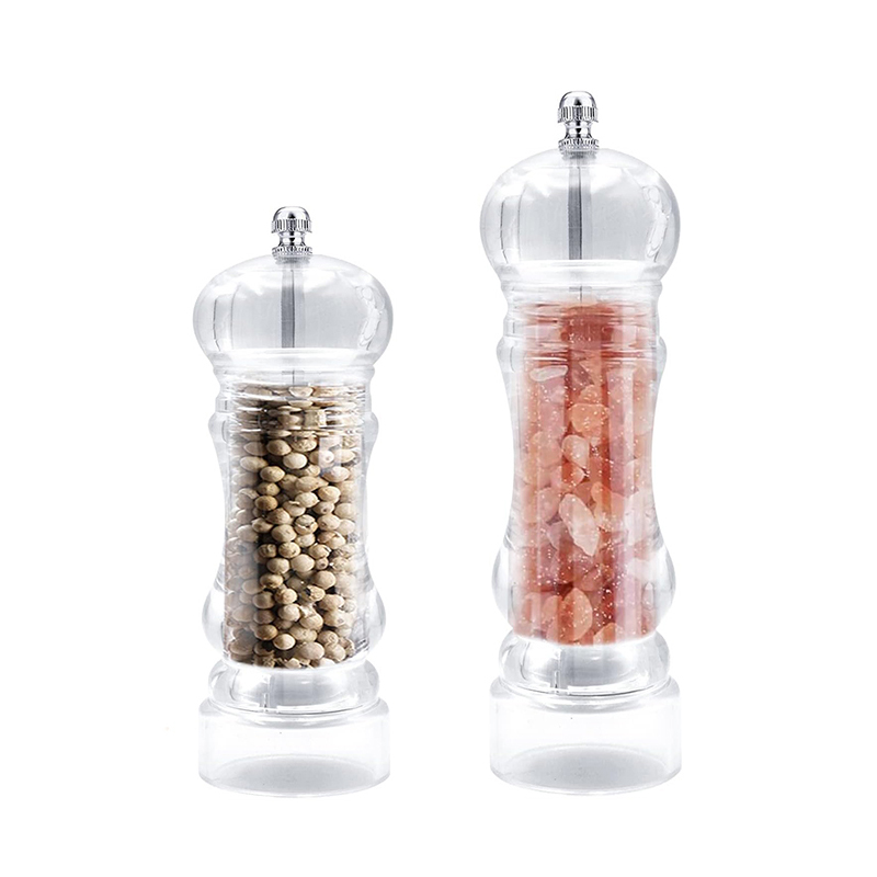 Acrylic Salt and Spices Mill Grinder, Manual Kitchen Grinding Tool for  Spices and Salt