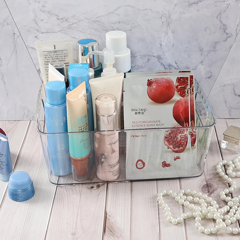 Clear Acrylic Storage Organizer Bin with Handle for Food Storage