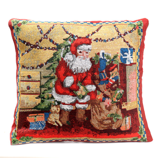 Unique Couch Throw Pillows  Marley Ungaro - Christmas Wreath Panda -  DiaNoche Designs