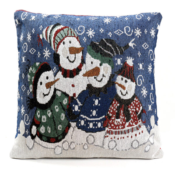 40 CM Cover Only Christmas Throw Pillow Snow Men Design, Decorative Accent for Sofa, Couch, Bedroom, Living Room, Home Décor