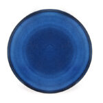 19 CM Round Porcelain Side Plate for Main Dishes Kitchen Dish for Desserts Cake and Entrees Microwave and Dishwasher Safe 1 Piece Blue