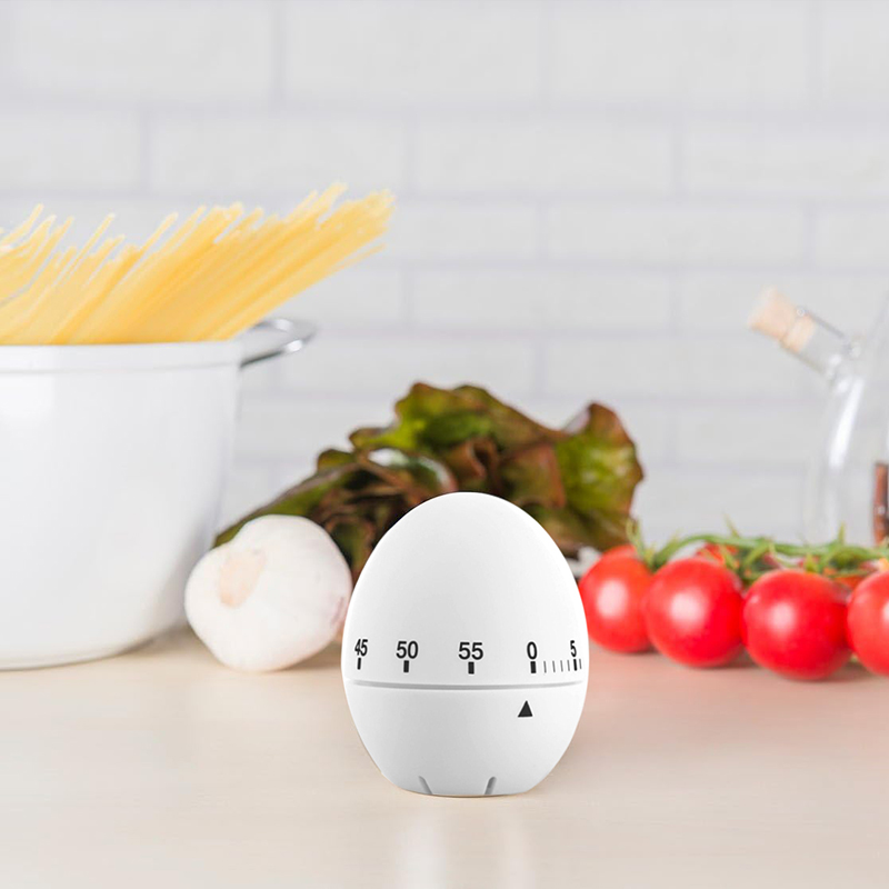 Mechanical Wind Up Egg Shaped Timer, 60 Minutes Kitchen Alarm Clock for