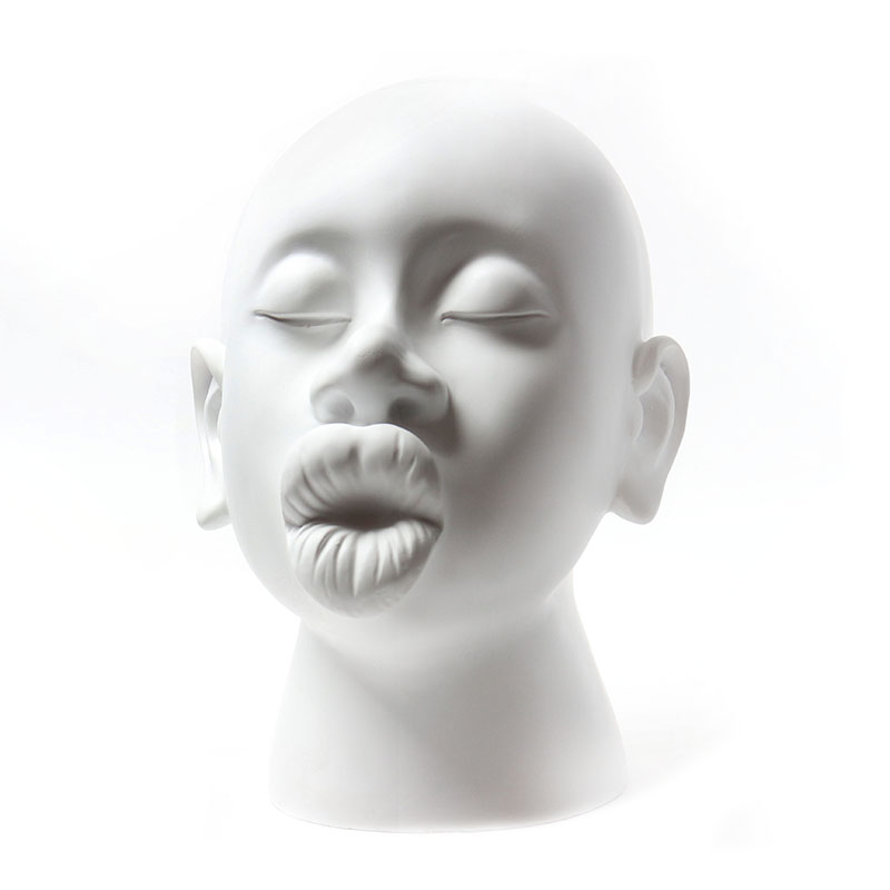 Resin African Woman Head, Art Deco Statue for Home Décor, Living Room